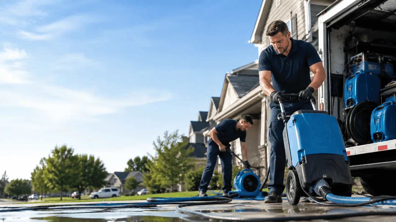 Water Mitigation being performed in East Marion, NY